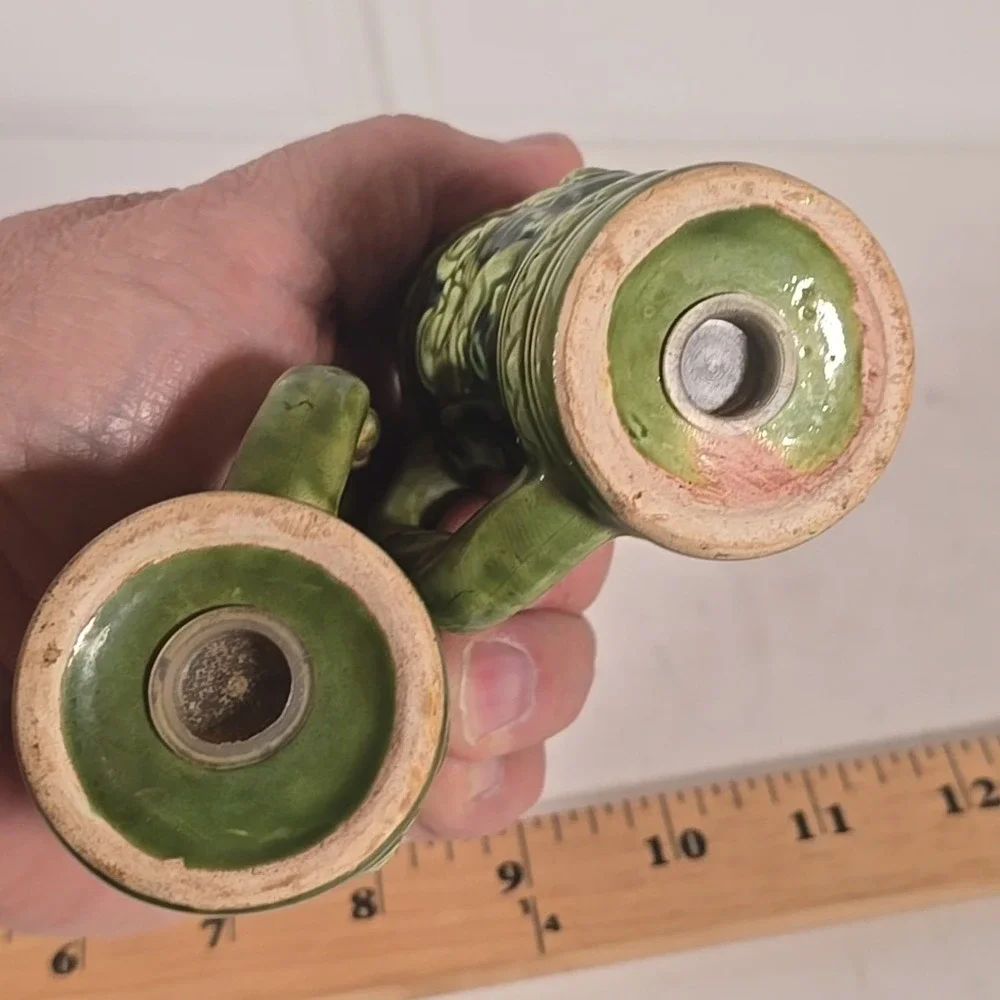 Antique Japan Green Beer Stein‎ Salt and Pepper Shaker Set 1950's